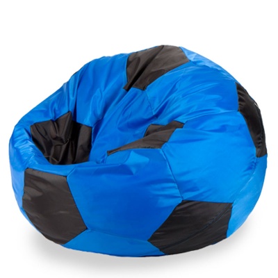 Кресло мяч детский Оксфорд Сине черный L (50х50х50 см) Папа Пуф